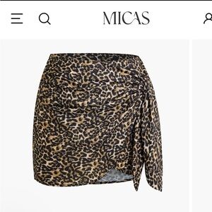 Micas new leopard wrap skirt